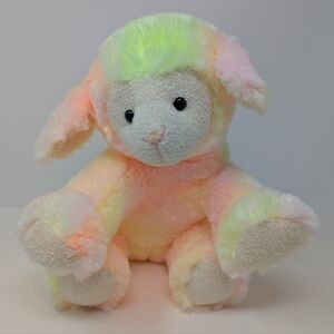 Russ Baby Strawberry Lamb Plush Rattle Vintage Tie Dye